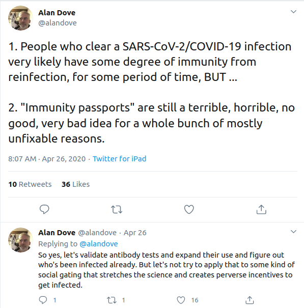 My original hot take on immunity passports.